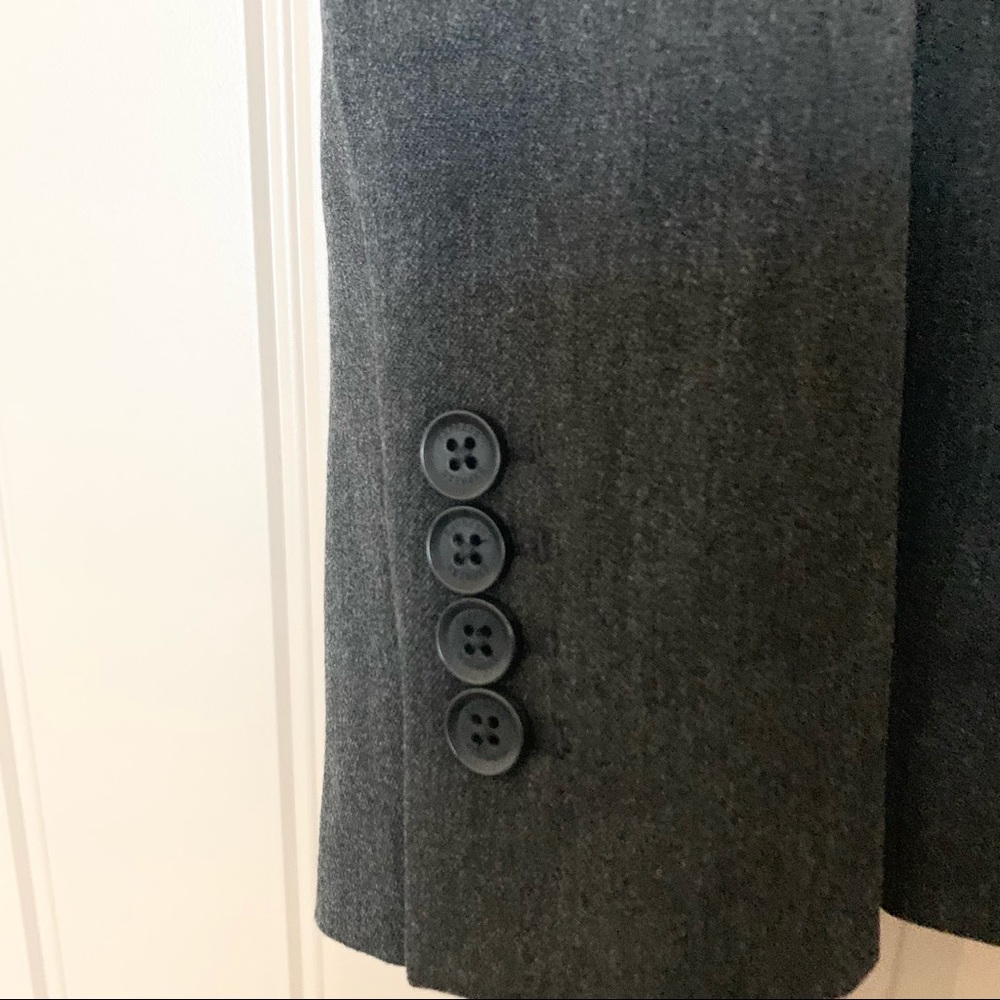 Express One Button Classic Charcoal Gray Blazer - image 6